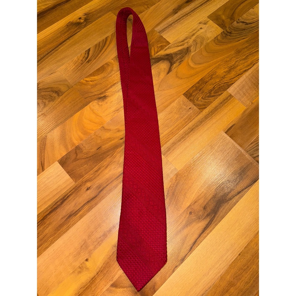 Wemlon by Wembley Red Textured Necktie Men's Formal Accessory career work Prom‎